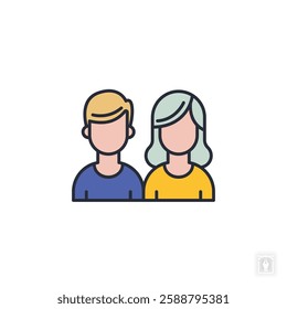 Parents icon. Parents Symbol sign for mobile concept and web design. Vector icon, Logo illustration, Vector graphics