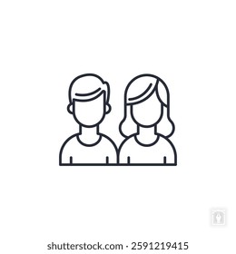 Parents icon. Parents Symbol sign for mobile concept and web design. Vector icon, Logo illustration, Vector graphics