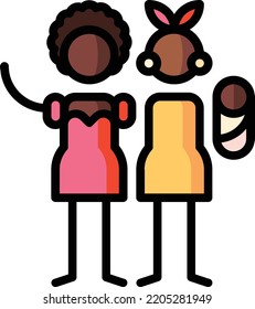 parents isolated design element stock illustration. Vector on a white background