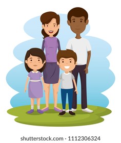 parents with kids avatars characters