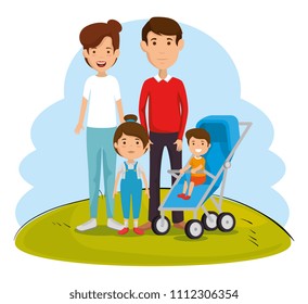 parents with kids avatars characters