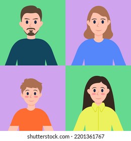 Parents and kids, family. Vector illustration