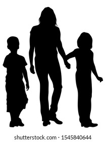 Parents with little child on white background