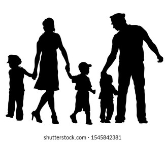 Parents with little child on white background