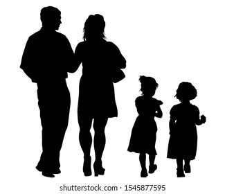 Parents with little child on white background