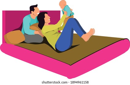parents playing with their baby