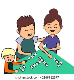 Parents Playing with Their Son