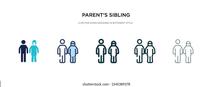 parent's sibling icon in different style vector illustration. two colored and black parent's sibling vector icons designed in filled, outline, line and stroke style can be used for web, mobile, ui