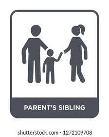 parent's sibling icon vector on white background, parent's sibling trendy filled icons from Family relations collection, parent's sibling simple element illustration