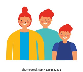 parents and son family portrait
