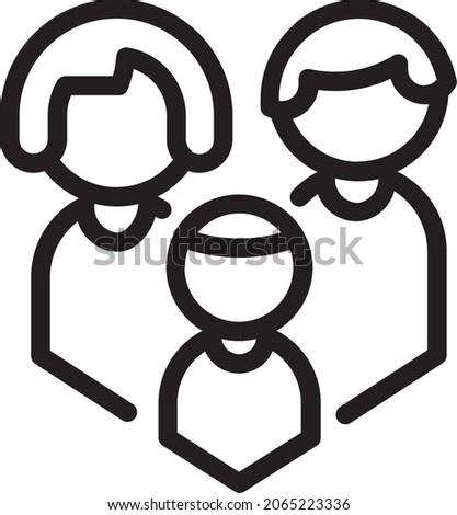Parents symbol for your website design, logo, app, and UI.  The family icon in trendy flat style.