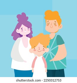 parents and teen son, family