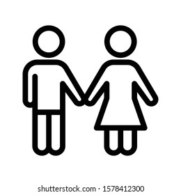 parents vector thin line icon 