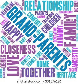 Parents word cloud on a white background. 