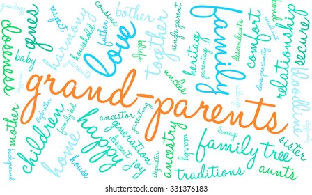 Parents word cloud on a white background. 