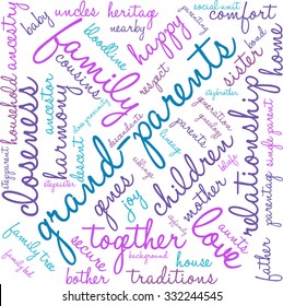Parents word cloud on a white background. 
