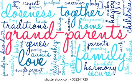 Parents word cloud on a white background. 