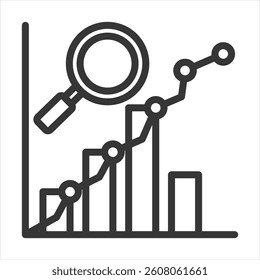 Pareto Analysis Outline Icon Vector Illustration
