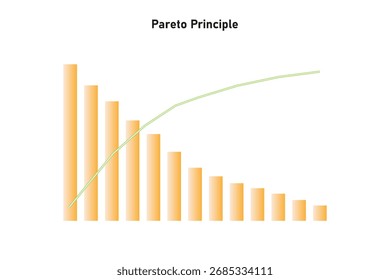 Pareto Principle Science Design. Vector Illustration.
