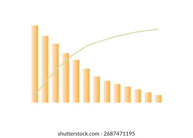 Princípio de Pareto Projeto de Ciência. Ilustração de vetor.