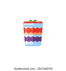 Icono de parfait aislado en fondo blanco