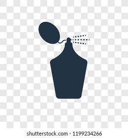 Parfum bottle vector icon isolated on transparent background, Parfum bottle transparency logo concept