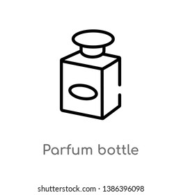 parfum bottle vector line icon. Simple element illustration. parfum bottle outline icon from shapes concept. Can be used for web and mobile