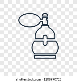 Parfum concept vector linear icon isolated on transparent background, Parfum concept transparency concept in outline style