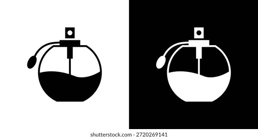 Parfum-Symbol. Schwarz-Weiß einfaches flaches Design-Symbol