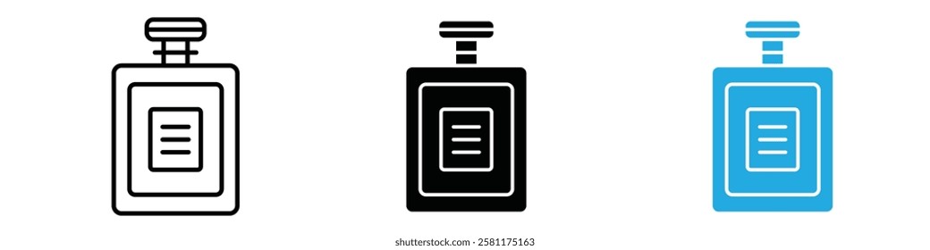 parfum icon black white vector outline