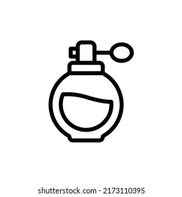 Parfum Icon. Line Art Style Design Isolated On White Background