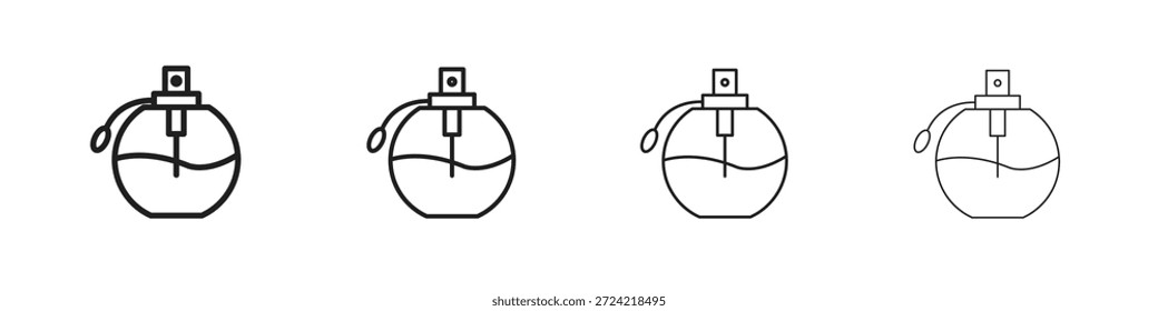 Conjunto de iconos de perfume Vector eps10. ilustración, Plantilla de pictograma de símbolo de logotipo