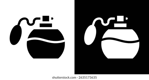 Parfum icon in solid flat trendy design style.