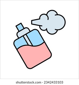 Parfum icon. Thin linear parfum outline icon vector illustration on white background