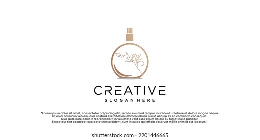 Parfum logo design with concep simple Premium Vector