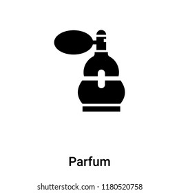 Parfum icon  vector isolated on white background, logo concept of Parfum  sign on transparent background, filled black symbol
