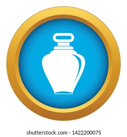Parfume bottle icon blue vector isolated on white background for any design