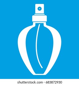 Parfume bottle icon white