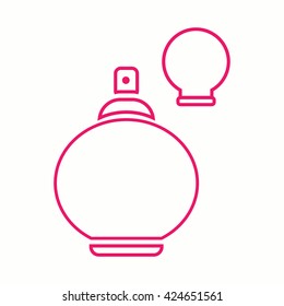 parfume cosmetic aroma bottle pink icon