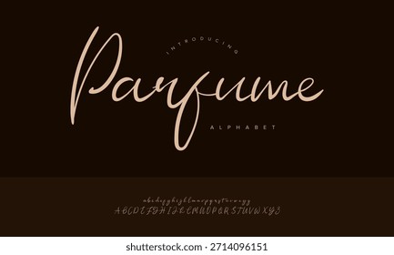 Parfume Elegant Handwritten Script Font Vector For Luxury Branding Logo