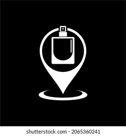 Parfume Shop Location Icon Symbol. Location Icon for Parfume Shop Ilustration. Vector Illustration