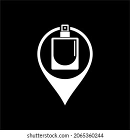 Parfume Shop Location Icon Symbol. Location Icon for Parfume Shop Ilustration. Vector Illustration