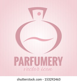 Parfumery icon on pink background