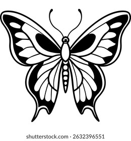 Vector de arte de la línea de Parides tros sobre fondo blanco