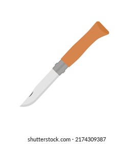 Paring knife. cooking knife icon isolated on white background. vector illustration in flat style. Utensils for cooking. Kitchenware vector illustration