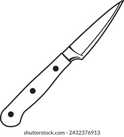 Paring Knife - Kitchen Knife Illustration in Vector