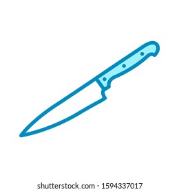paring knife - kitchen utensils icon vector design template