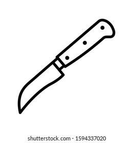 paring knife - kitchen utensils icon vector design template