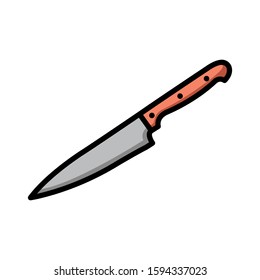 paring knife - kitchen utensils icon vector design template