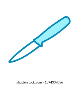 paring knife - kitchen utensils icon vector design template